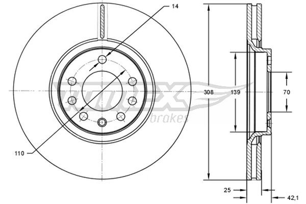 TOMEX Brakes Bremsscheibe